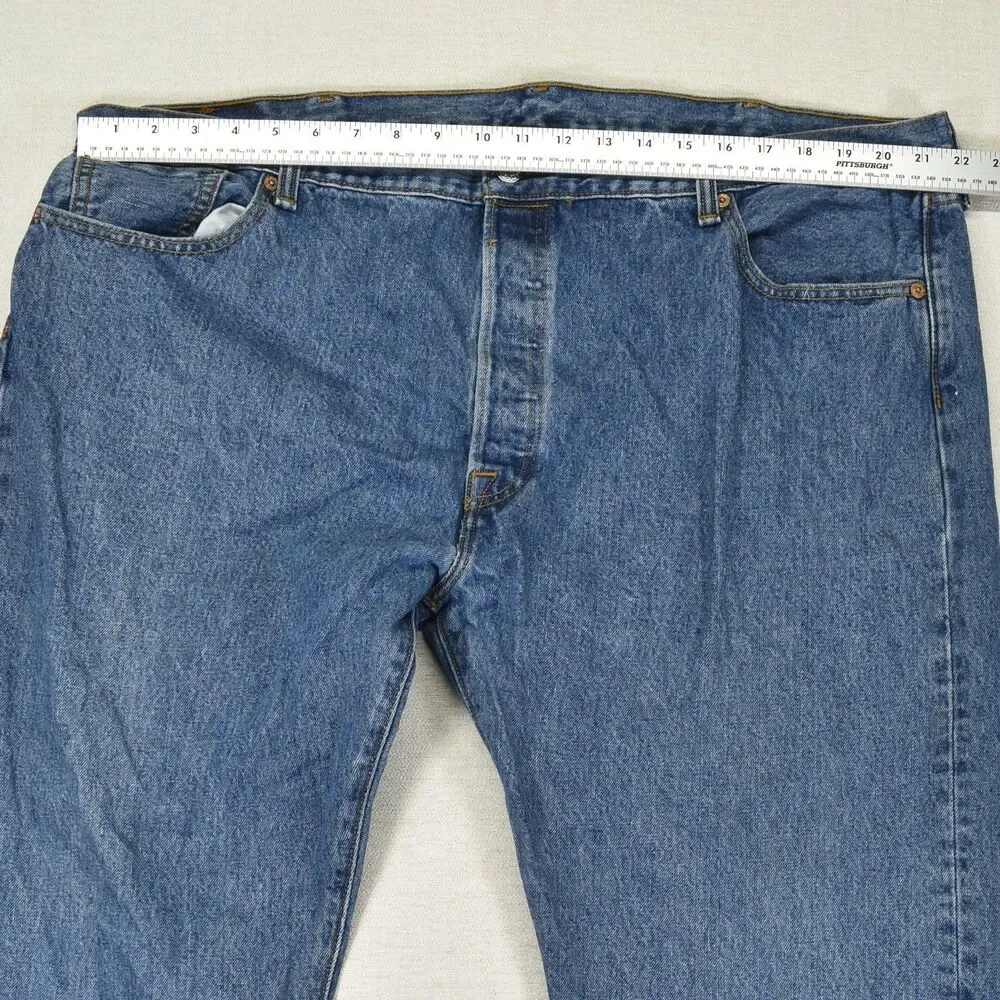 Levi's 501 Original Fit Button Fly Denim Jeans Blue Men's Size 44x30